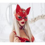 Kap Kaç Hintohu Fantasy Leather Cat Girl Mask Deri Kedi Kız Maskesi - Belirtilmemiş