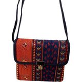 Kapadokya Hediyelik Otantik Kilim Desenli Omuz Çantası - Lacivert