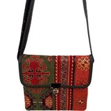 Kapadokya Hediyelik Otantik Kilim Desenli Omuz Çantası - Yeşil - Yeşil