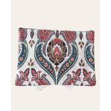 Kapadokya Hediyelik Özel Dokuma Otantik Desenli Portföy & Clutch Kadın El Çantası - Bordo - Yeşil