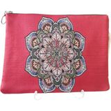 Kapadokya Hediyelik Özel Dokuma Otantik Desenli Portföy & Clutch Kadın El Çantası - Renkli
