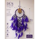 Kapadokya Hediyelik Renkli Tüylü Küçük Boy Düş Kapanı (Dream Catcher) Duvar Süsü – El Yapımı Bohem Dekorasyon
