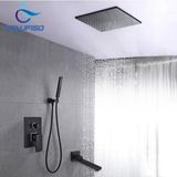 Kapadokya Style Banyo Bataryası Ankastre Duş Seti Mat Siyah 30 x 30 Tepe Duş Yeni Ürün
