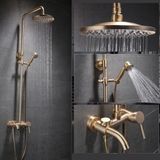 Kapadokya Style Banyo Bataryası Duş Seti Mat Gold Özel Seri Yeni Model