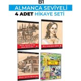 Kapadokya Yayınları Almanca Hikaye B1 Seviyesi 4 Lü Set Karakot Okumalıdır Yetişkinler İçin Ciltli Normal Boy