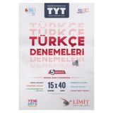 Kapadokya Yayınları Limit Yayınları TYT Türkçe 15 X 40 5 Aşamada Yeni Soru Tarzları ile Denemeleri