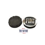 Kapak Dünyası Fiat Jant Göbeği 58-55mm Black-silver 4'lü Takım