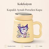Kapaklı Aynalı Porselen Kupa, Baskılı, Sarı CGP-4311 | Porselen Gövde, Aynalı Kapak, Anime Karakter Baskı, Koleksiyon Serisi, Tek Parça