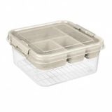 Kapaklı Bölmeli Makyaj Takı Saklama Çok Amaçlı Organizer Alet Edevat Kutusu Bijuteri Hobi Ecza Malzeme Kabı 4,5 L (Gri)
