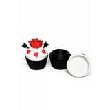 Kapaklı Cupcake Saklama Kutusu | Kalpli Özel Tasarım Dekoratif Kutu | Hediye & Takı Saklama Kabı Vitrin