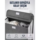 Kapaklı Duvar Tipi Kirli Çamaşır Sepeti Yer Tasarrufu Sağlayan