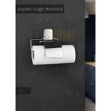 Kapaklı Kağıt Havluluk Paslanmaz Peçetelik Çelik Banyo Havluluk Düzenleyici Krom