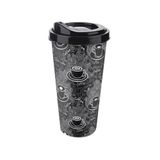 Kapaklı Kahve Bardağı Pratik Kullanımlı Plastik Kahve & Çay Kupası Sıcak İçecek Bardakları Hot Drinks Kabı (650 ml, Coffee Time)