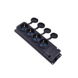 Kapaklı Kauçuk Priz, 250V, 16A, 2P+PE, Topraklı Dişi Fiş, CE Sertifikalı, Yüksek Kalite, Darbeye Dayanıklı, Endüstriyel Elektrik Prizi, Şantiye, Atölye ve Dış Mekan Kullanımına Uygun (Dörtlü)