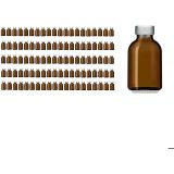 Kapaklı Tıpalı Amber Cam Flakon Şişe 25ml - 100 Adetlik Set