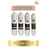Kapalı Kasa 12 Inç Su Arıtma Cihazı Filtresi 4 Aşamalı 80 Gpd Lg Membranlı Inline Filtre Seti