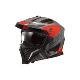Kapali Kask Drifter Devor Mat Gri Titanium Kirmizi Xl