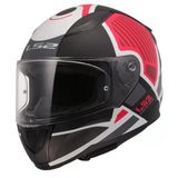 Kapalı Kask Ls2 Rapıd 2 Grıd Mat Beyaz Kırmızı Orjinal L