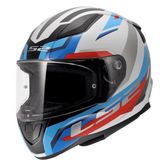 Kapali Kask Ls2 Rapid 2 Hyper Beyaz Mavi Kirmizi M