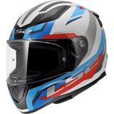 Kapalı Kask Ls2 Rapıd 2 Hyper Beyaz Mavi Kırmızı Orjinal M - Beyaz - Kırmızı - Mavi