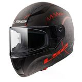 Kapalı Kask Ls2 Rapıd 2 Takaroa Mat Siyah Kırmızı Orjinal L