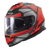 Kapali Kask Ls2 Storm 2 Faster Mat Kirmizi Titanyum Vizörlü L