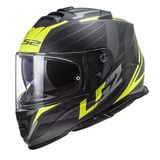 Kapalı Kask Ls2 Storm 2 Nerve Mat Siyah Neon Sarı Orjinal Vizörlü M