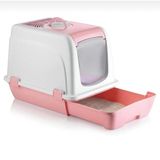 KAPALI KEDİ TUVALETİ ORTA SÜRGÜLÜ (PEMBE)