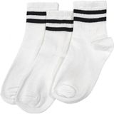 Kapar Yakamoz 3'lü Extra Rahat Unisex Spor Yarım Konç Kolej Çorap - 36 - 40 - Beyaz