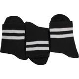 Kapar Yakamoz 3'lü Extra Rahat Unisex Spor Yarım Konç Kolej Çorap - 36 - 40 - Siyah