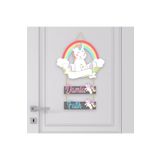 Kapbirhediye Bebek Odası Ahşap Kapı Süsü Unicorn