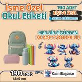Kapbirhediye Okul Etiketi Isme Özel Kalem Defter Etiketi Mavi Kahraman 1 Temalı 190 Adet