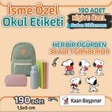 Kapbirhediye Okul Etiketi Isme Özel Kalem Defter Etiketi Sevimli Köpek 3 Temalı 190 Adet