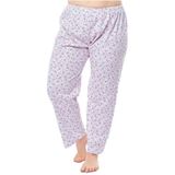 Kapbirtane Kadın Uzun Tek Alt Pijama Çiçek Desenli Jumbo Boy 3- Adet