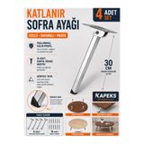kapeks hırdavat-çelik kapı Yer Sofra Ayağı Metal Katlanır Yer Sofrası Sini Altı Ayağı 30 Cm (4 ADET)
