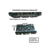 kapella 2 Kişilik Lüks Salıncak Kılıf Seti Süngersiz Yaprak Desen 130*45