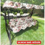 Kapella 3 Kişilik Salıncak Lüks Kılıf Seti 10CM Süngerli Ingiliz Gülü