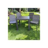 kapella LÜKS ARKALIKLI SANDALYE MİNDERİ 4LÜ 4CM SÜNGERLİ ÖRÜMCEK DESEN 42x42