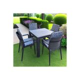 kapella LÜKS ARKALIKLI SANDALYE MİNDERİ 6LI 4CM SÜNGERLİ GRİ ÖRÜMCEK DESEN 42*42