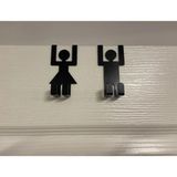 Kapı Arkası Askılık Siyah Metal Ayaklı Askılık 6 cm - Seçenek 1 - Ahşap