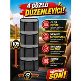 Kapı Arkası Organizer Gri 4 Gözlü Askılı Dolap İçi Düzenleyici File Cepli Çok Amaçlı Saklama Organizeri Banyo Mutfak Oyuncak Kozmetik Ev Dolap İçi Düzenleyici