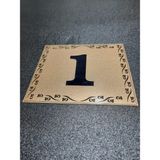Kapı Numarası 10X12 cm Yapışkanlı No 1 Metalik Altınsarı