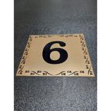 Kapı Numarası 10X12 cm Yapışkanlı No 6 Metalik Altınsarı