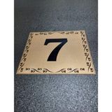 Kapı Numarası 10X12 cm Yapışkanlı No 7 Metalik Altınsarı