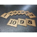 Kapı Numarası 5.5x6.5 cm Metalik Altın Sarı Üzeri Siyah Baskı Kendinden Yapışkanlı No:1 Den 10’a