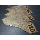 Kapı Numarası 5.5x6.5 cm Metalik Altın Sarı Üzeri Siyah Baskı Kendinden Yapışkanlı No:1 Den 120’E