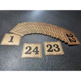 Kapı Numarası 5.5x6.5 cm Metalik Altın Sarı Üzeri Siyah Baskı Kendinden Yapışkanlı No:1 Den 24’e
