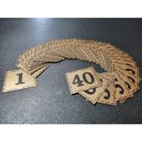 Kapı Numarası 5.5x6.5 cm Metalik Altın Sarı Üzeri Siyah Baskı Kendinden Yapışkanlı No:1 Den 40’a