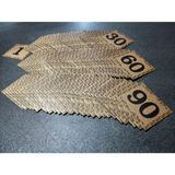 Kapı Numarası 5.5x6.5 cm Metalik Altın Sarı Üzeri Siyah Baskı Kendinden Yapışkanlı No:1 Den 90’a