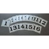Kapı Numarası 5.5x6.5 cm Metalik Gümüş Gri Üzeri Siyah Baskı Kendinden Yapışkanlı No:1 Den 16’a
